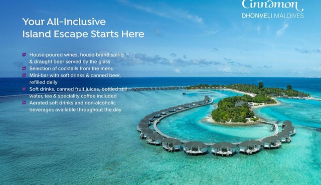 Cinnamon Dhonveli Maldives - Complimentary Speedboat Return for 2 pax on 7 nights or more stays valid to 31 Oct 2027 & up to 2 kids stay free in North Male Atoll