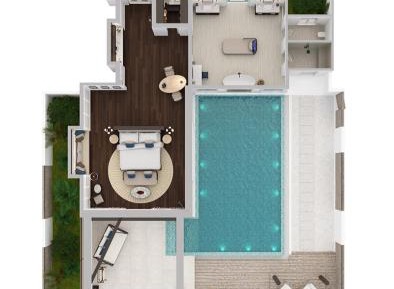 Ocean House with Pool and Private Beach Cabana