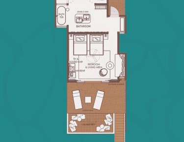 Platinum Overwater Villa - Twin Bed